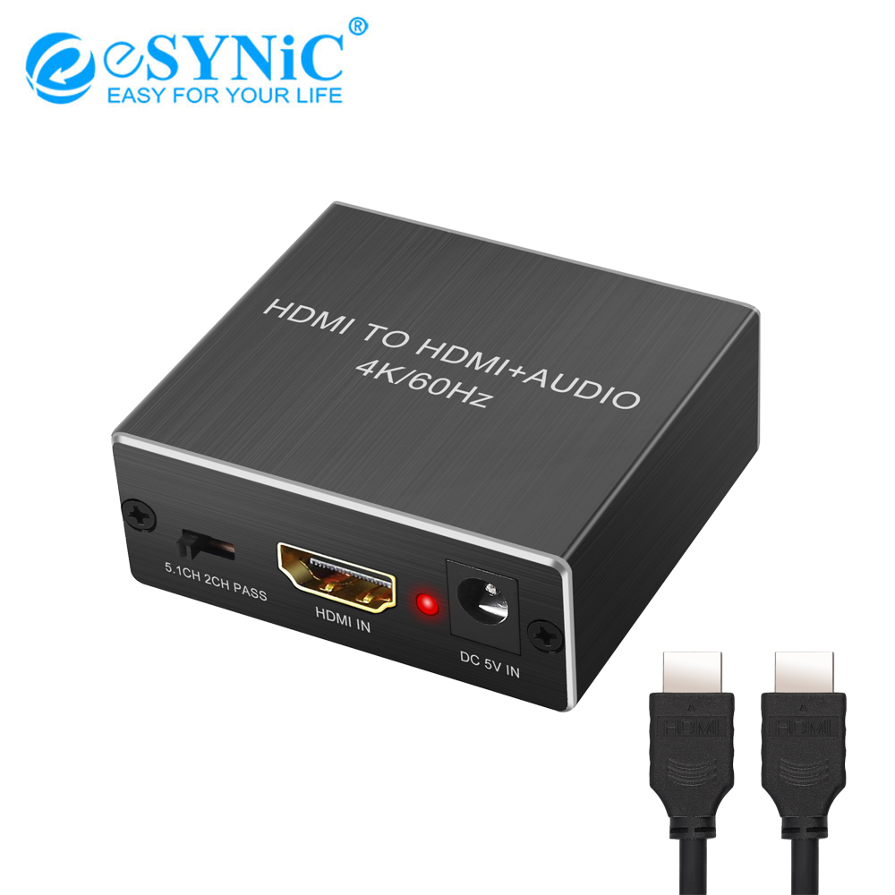 ESYNiC-HDMI 2.0  , HDMI- TOSLINK SPDIF + Ƴα 3.5mm  ׷  ȯ  4K @ 60Hz